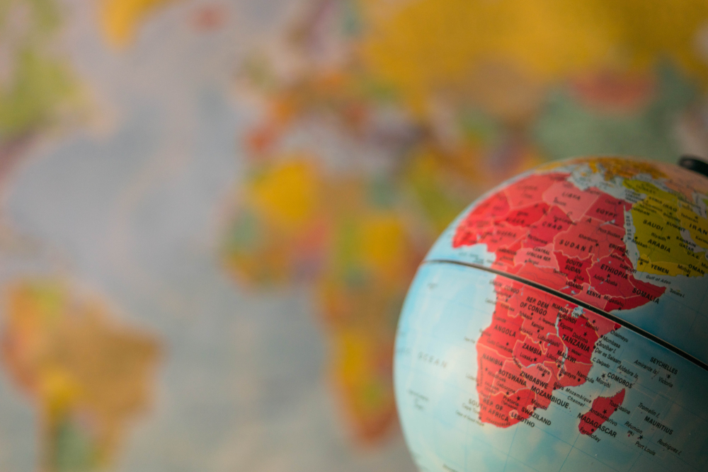 Africa,Map,On,A,Globe,With,Earth,Map,In,The
