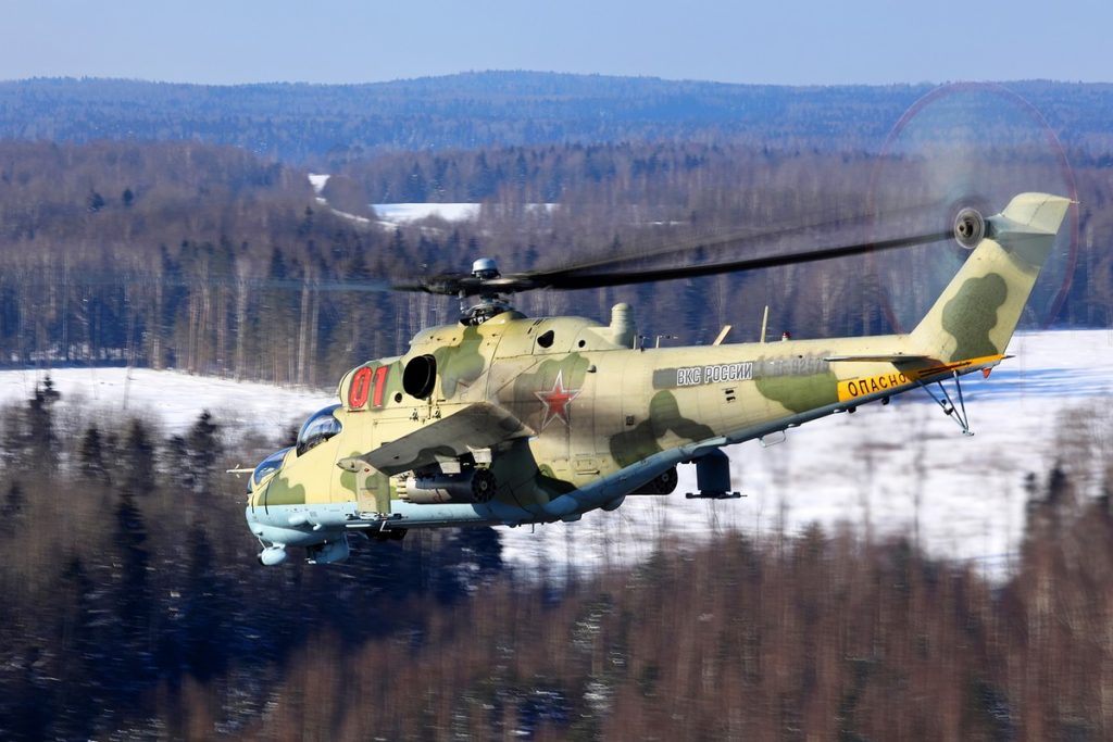 Russian army helicopter Smolensk region
