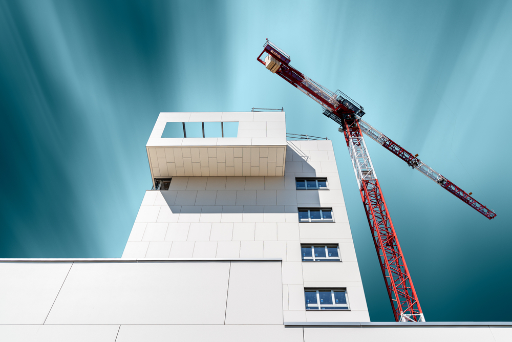 Madrid,,Spain,-,August,31,,2019:,Modern,Residential,Building,Under