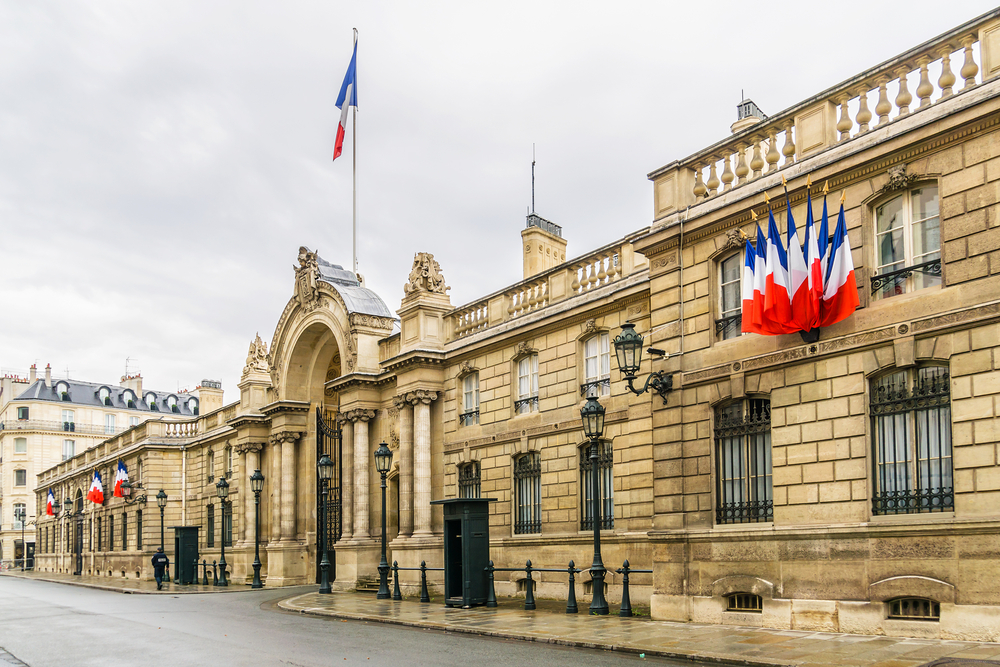 View,Of,Entrance,Gate,Of,The,Elysee,Palace,From,The