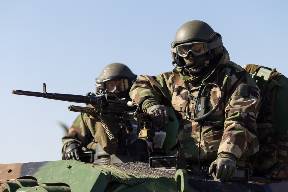 Two,French,Legionnaire-tank,On,Maneuvers.,France.