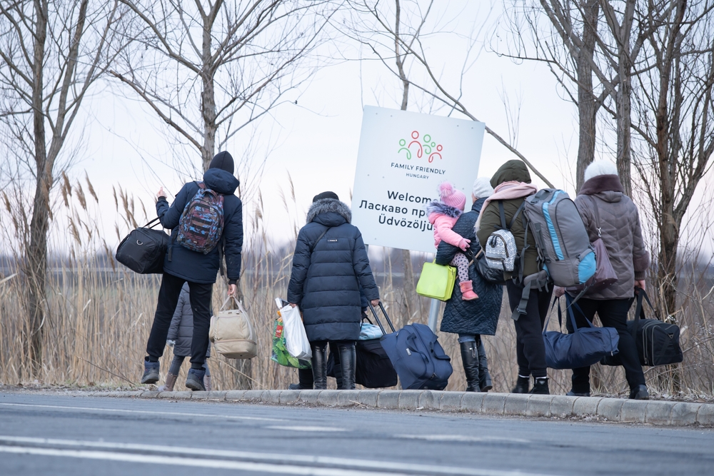 Hungary-beregsurany,,02.26.2022.,Ukrainian,Families,Flee,The,War,Across,The,Hungarian