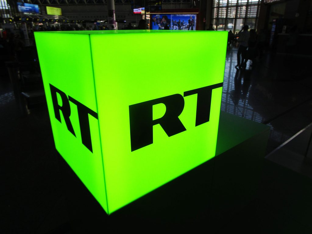 Sochi,,Russia,-,October,11,,2017:,Russia,Today,(rt),Logo
