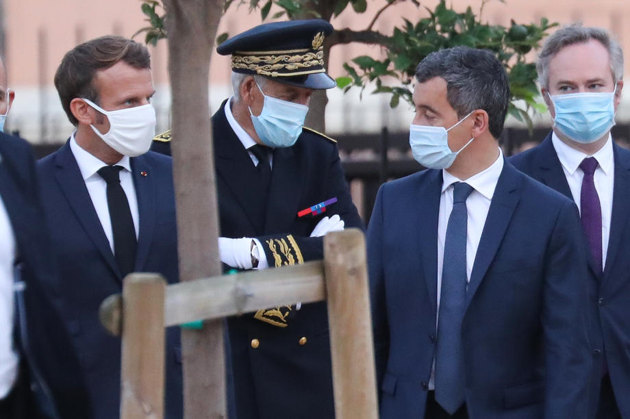 French President Macron in Corsica