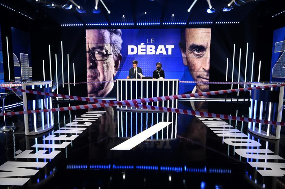 Televised debate between Eric Zemmour and Jean-Luc Melenchon
