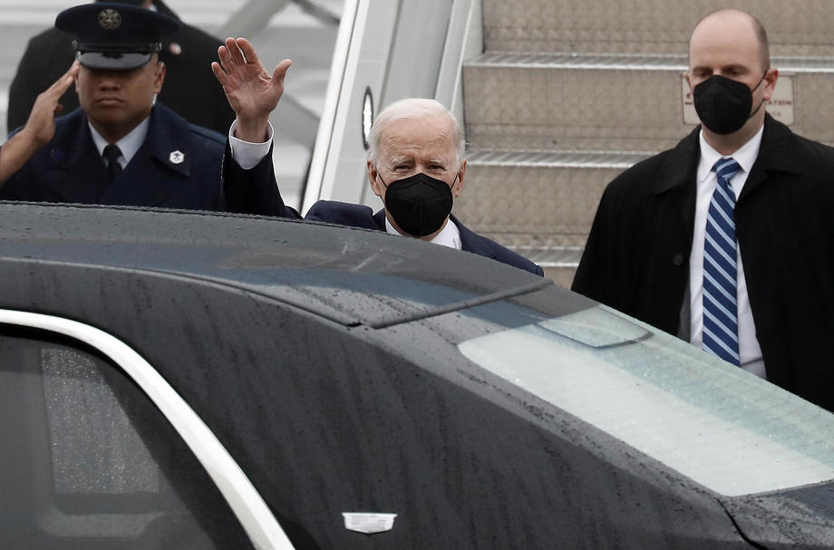 US President Joe Biden Arrives New York to Meet Mayor Adams