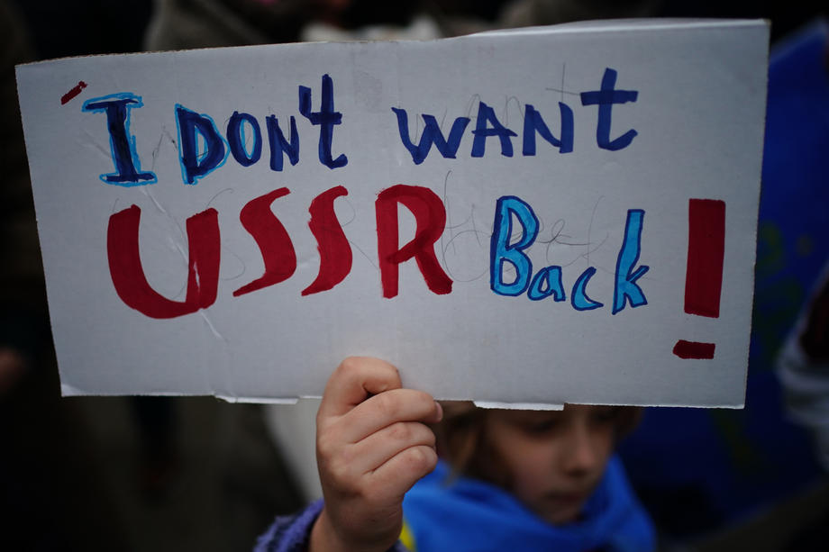 Rally in solidarity with Ukraine in Berlin