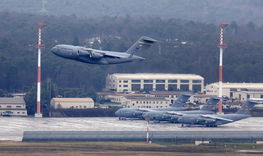 US troop deployment at US Air Base in Ramstein