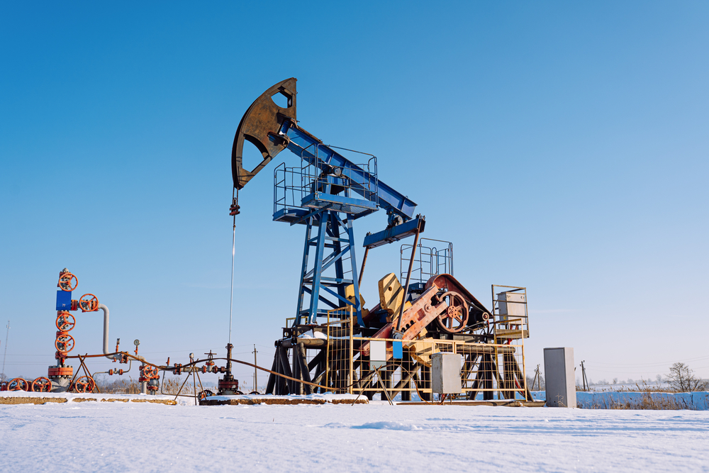 Oil,And,Gas,Industry.,Working,Oil,Pump,Jack,On,A