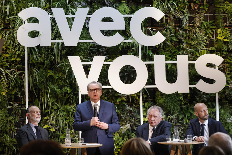&lsquo;Ensemble&rsquo; coalition political party presser in Paris