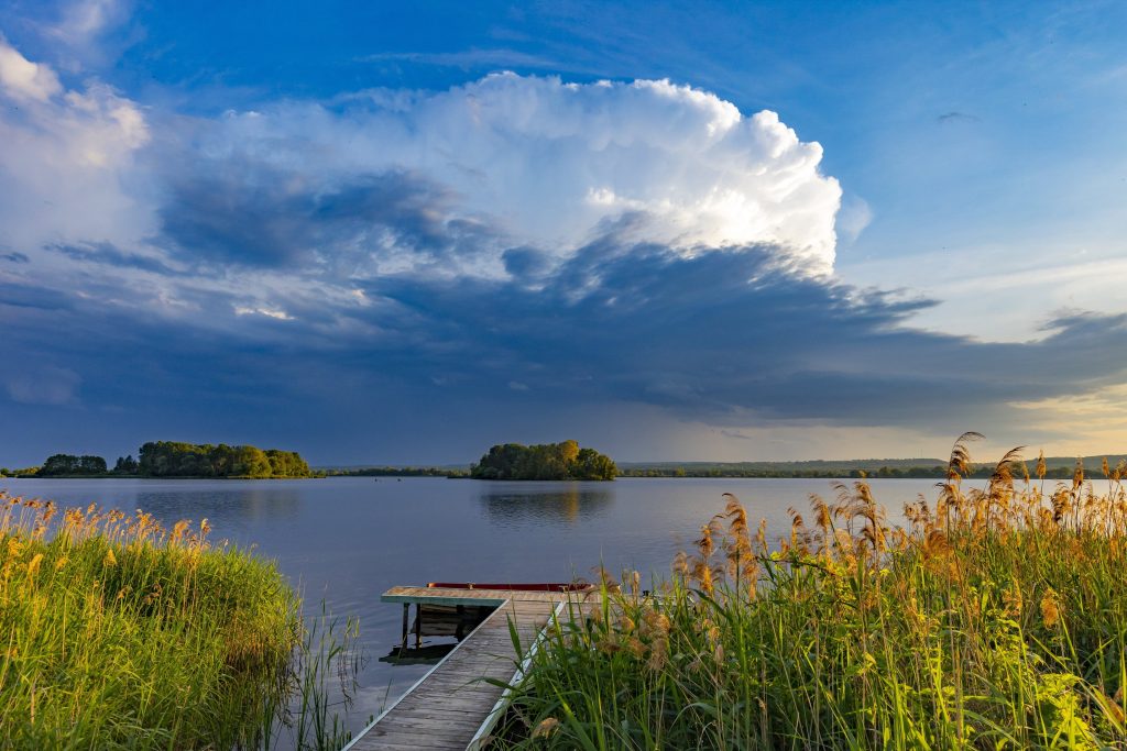 Clouds gather above the Kis-Balaton lake