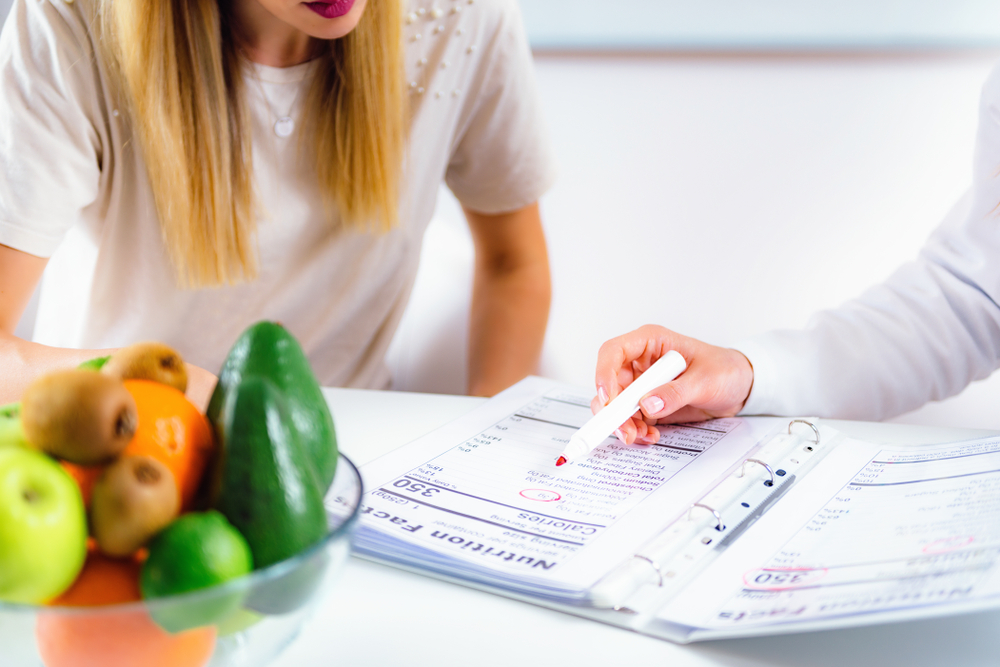 Doctor,Nutritionist,,Dietician,And,Female,Patient,On,Consultation,In,The