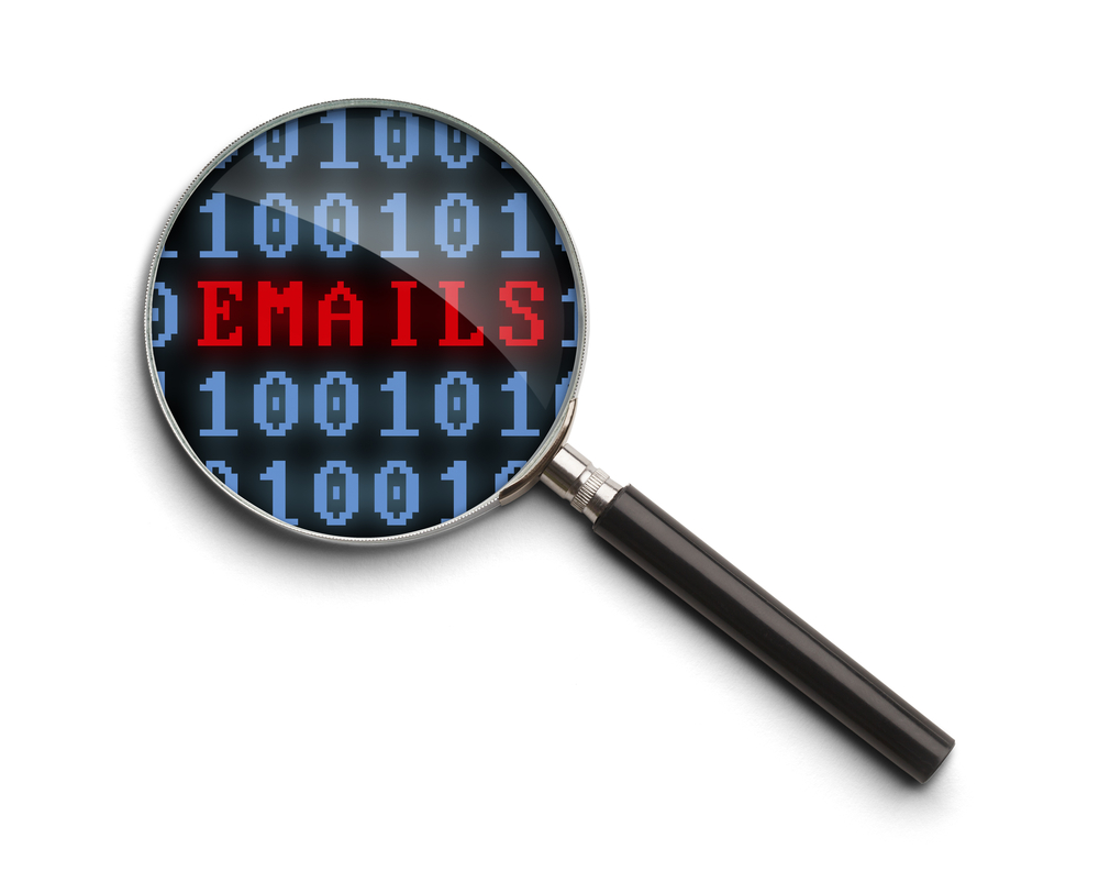 Computer,Code,Email,Investigation,Magnifying,Glass,Isolated,On,A,White