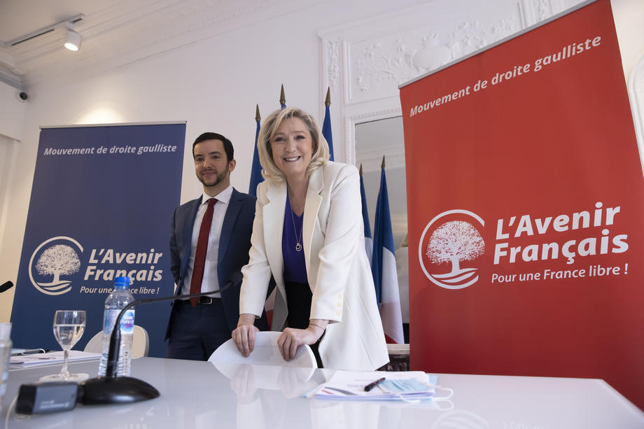 French far right politician Marine Le Pen attends launch of Avenir Francais movement