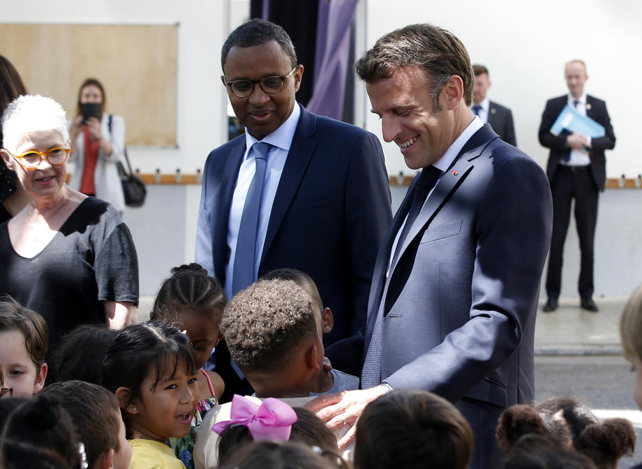 President Macron, Education Minister Ndiaye visit experimental school in Marseille