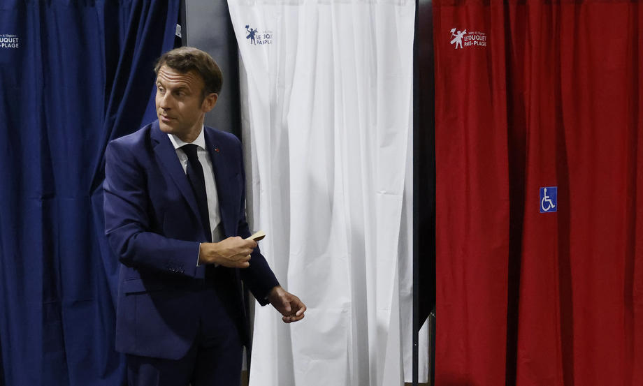 French President Macron votes in first round of legislative elections