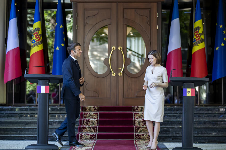 French President Emmanuel Macron visits Moldova