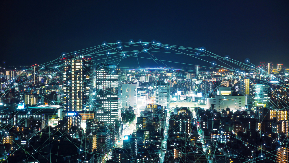 Smart,City,And,Communication,Network,Concept.,5g.,Lpwa,(low,Power