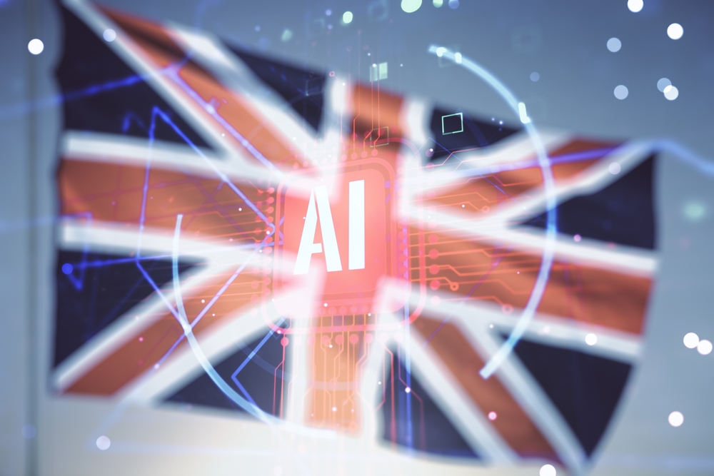 Double,Exposure,Of,Creative,Artificial,Intelligence,Abbreviation,Hologram,On,Flag