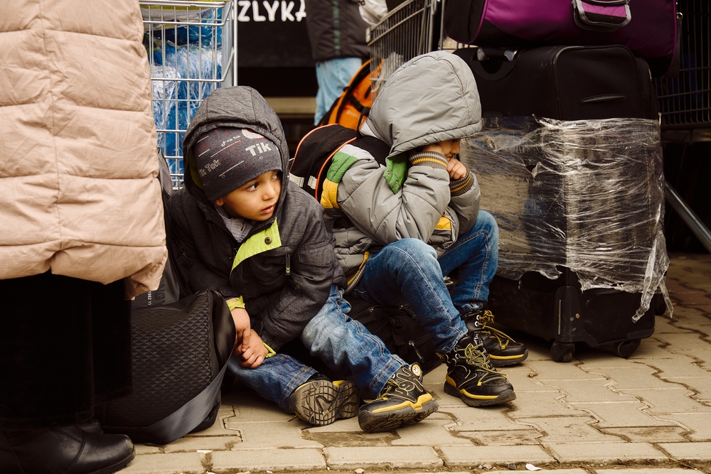 Korczowa,,Poland,5.03.2022,-,Children,Of,A,Refugee,From,Ukraine