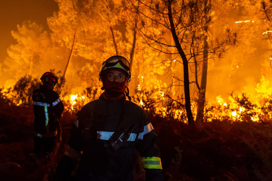Wildfires in southwestern France