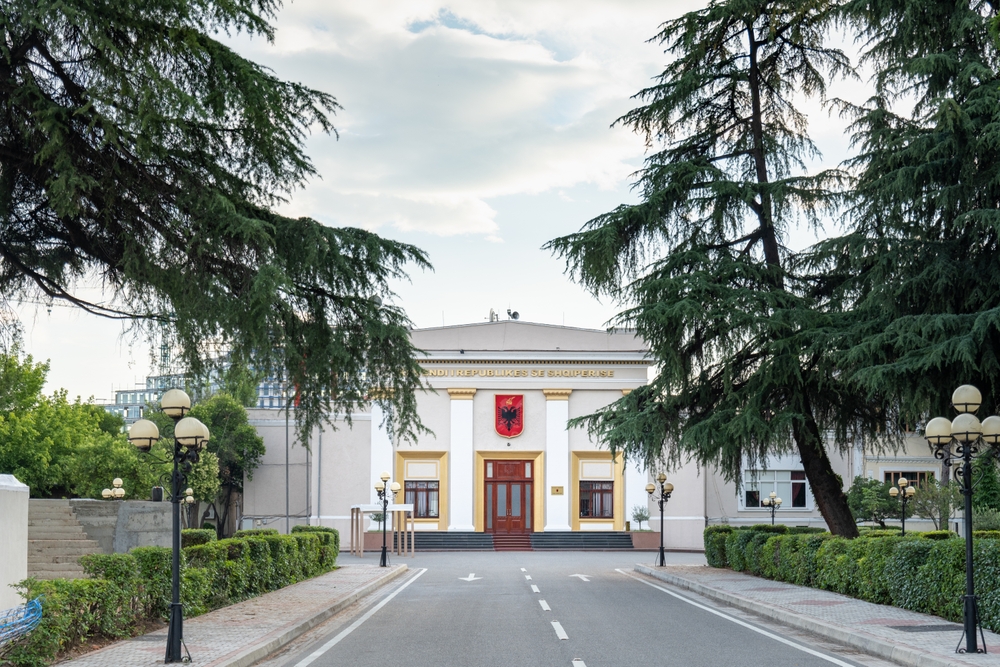 Tirana,,Albania,-,June,2022:,Albania,Parliament,Building,In,Central