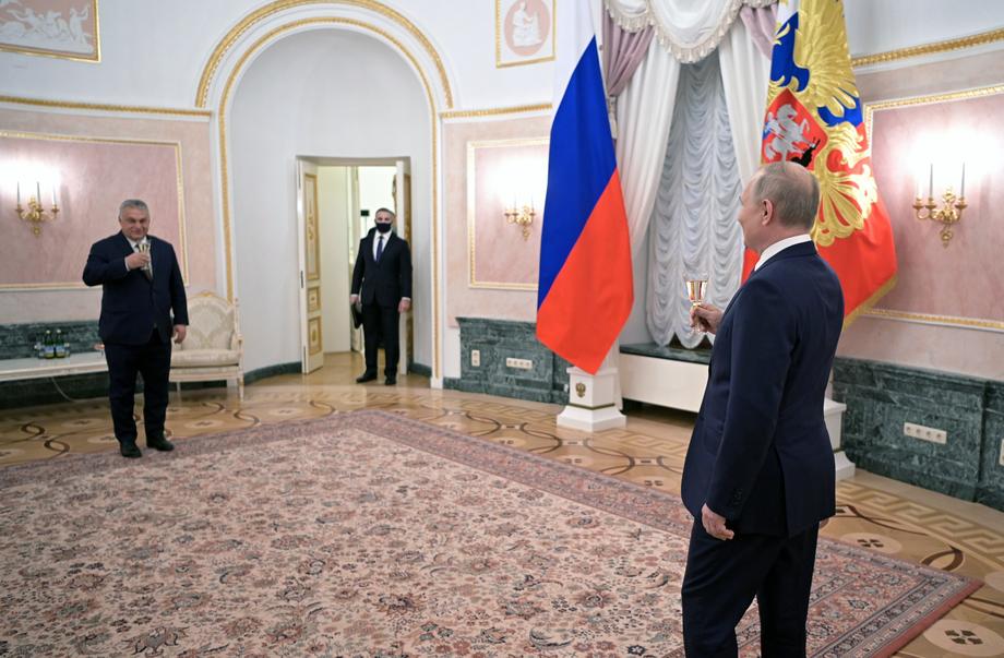 Russian President Vladimir Putin meets with Hungarian Prime Minister Viktor Orban