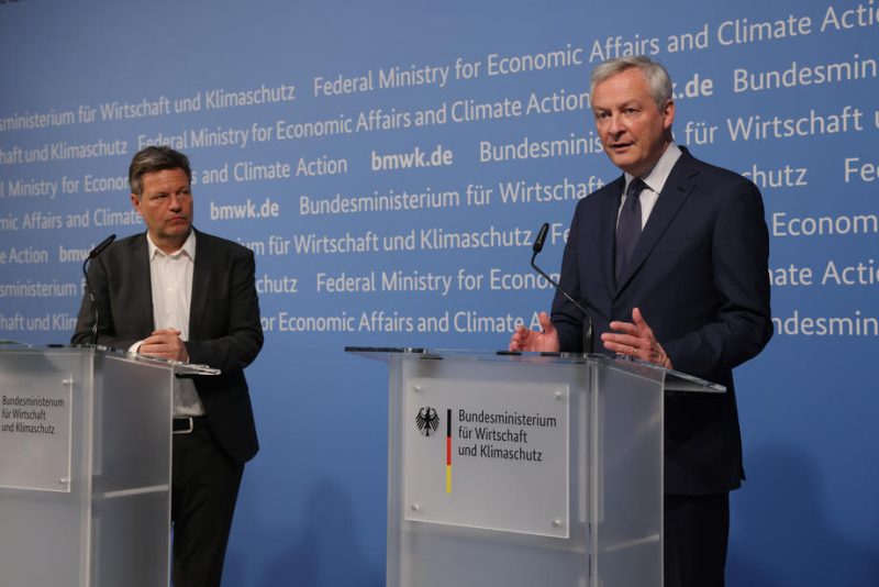 Les ministres de l'Économie français et allemand appellent à faire baisser les prix de l'énergie et aider les entreprises