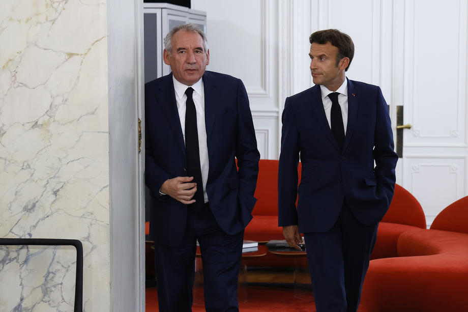 French President Macron meets Democratic Movement party leader Bayrou