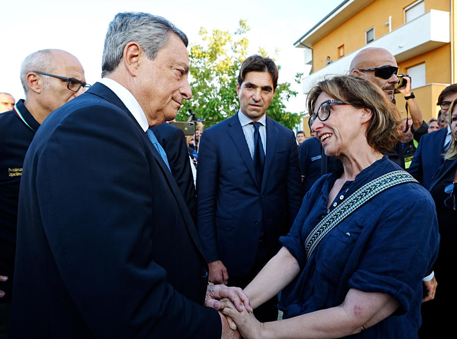 Italian Prime Minister Draghi visits flood-affected Marche region