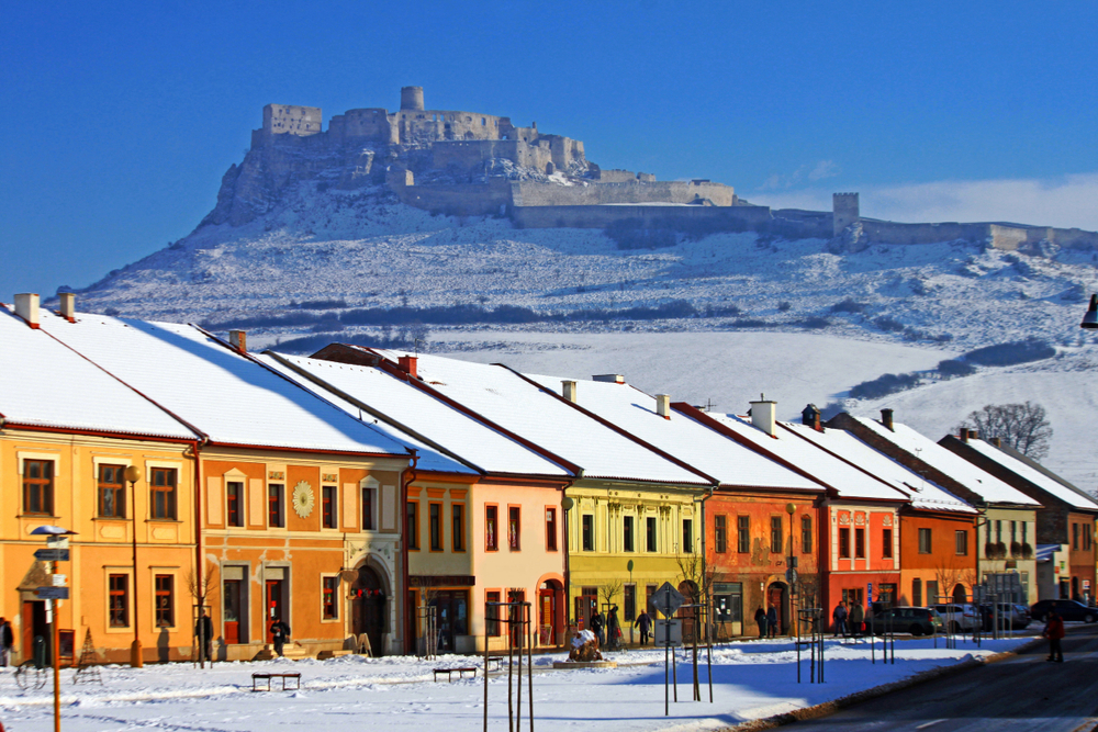An,Ancient,11th,Century,Spissky,Castle,In,Slovakia,In,Winter