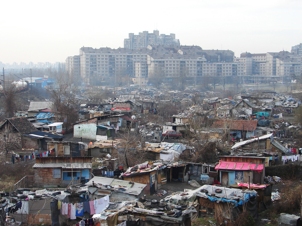 Gypsy,Slum,In,Belgrade,,Serbia,,Town,City,Urban,Settlement,,Poverty,