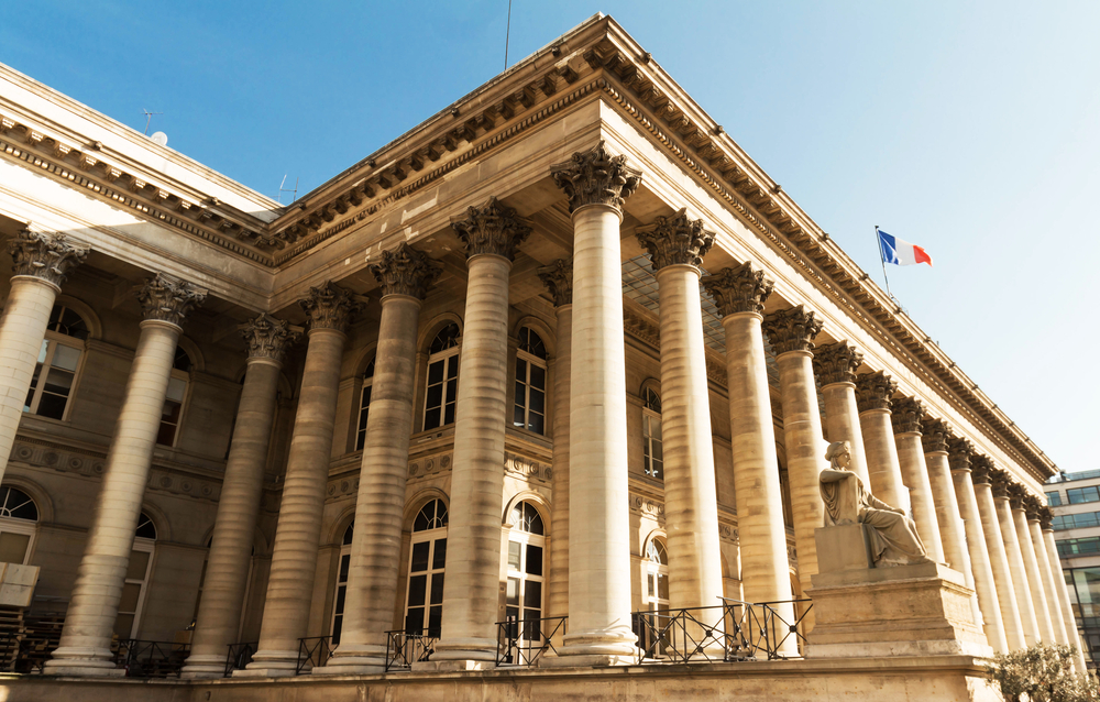 The,Bourse,Of,Paris,Located,In,Brongniart,Palace,In,The