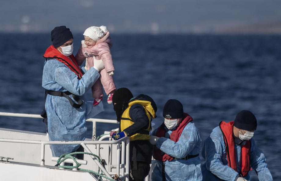 Migrant rescue patrol in the Aegean Sea by the Turkish Coast Guard