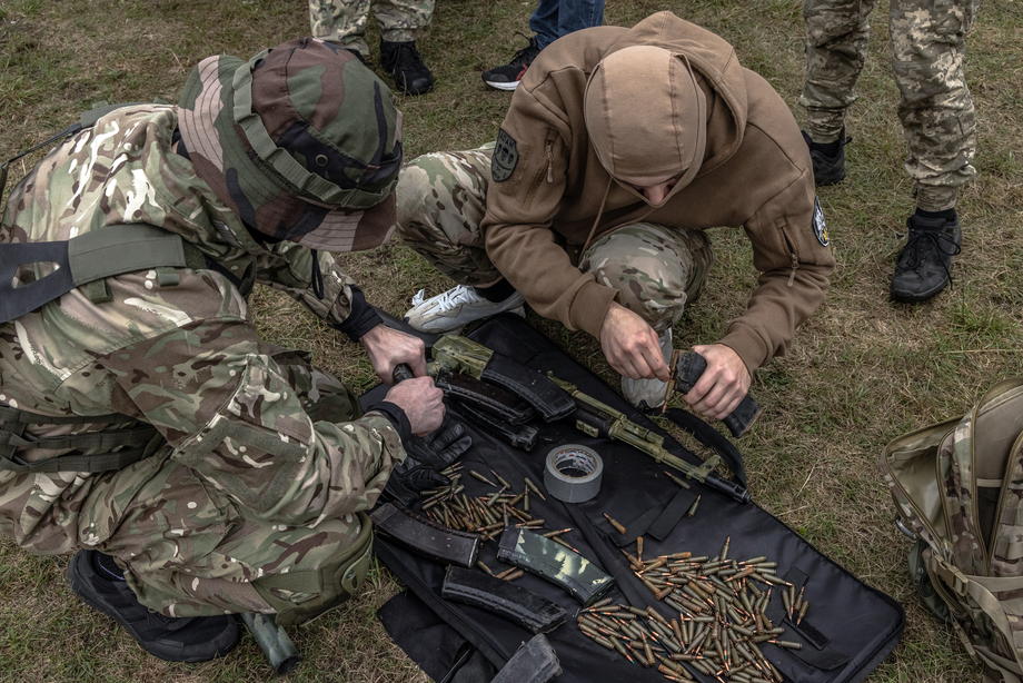 Dzhokhar Dudayev Battalion training in the Kyiv region amid the Russian invasion