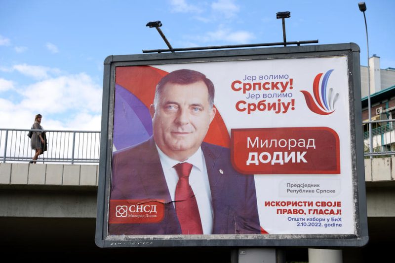 Le séparatiste Milorad Dodik confirmé comme nouveau président de la moitié serbe de la Bosnie