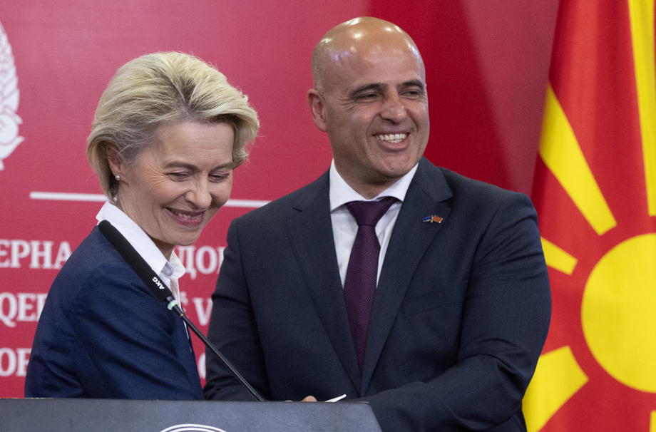 President of the European Commission Ursula von der Leyen visits North Macedonia