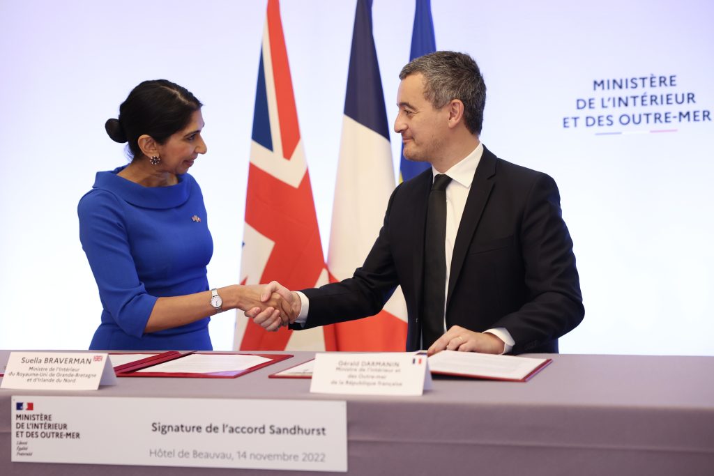 Britain&rsquo;s Home Secretary Suella Braverman visits Paris