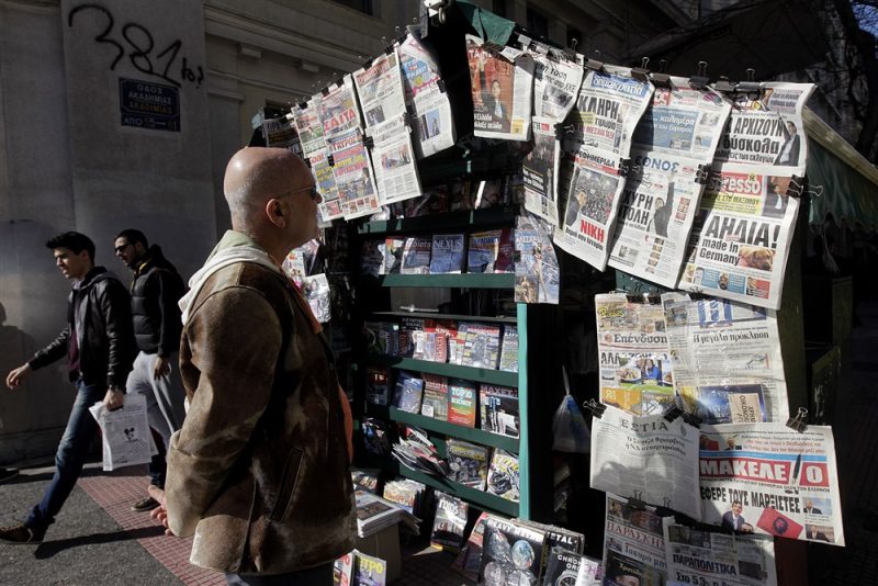 La liberté de la presse, sujet majeur de préoccupation en Grèce