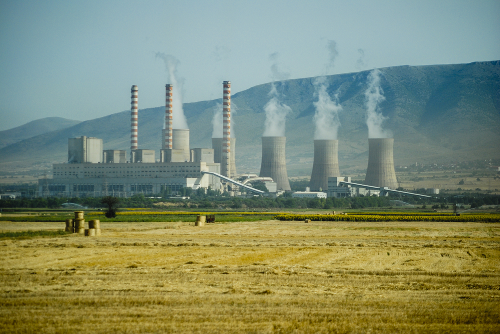 Nuclear,Power,Plant,In,A,Wheat,Field.