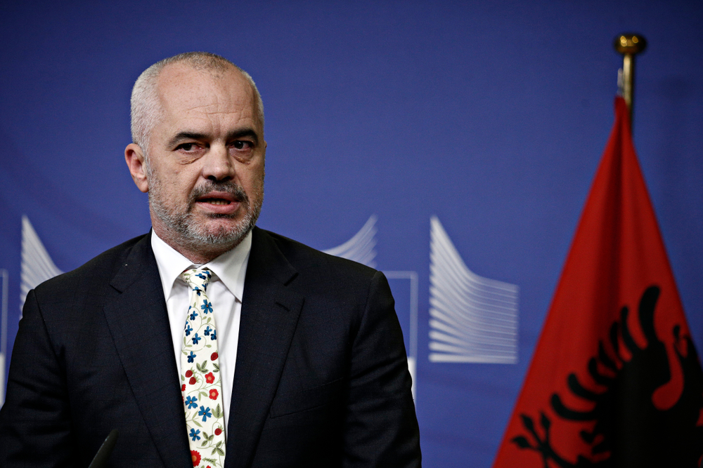 Prime,Minister,Of,Albania,Edi,Rama,And,Eu,Commission,President