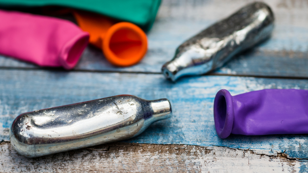 London,,England,-,August,,2014:,Nitrous,Oxide,Bulbs,,Laughing,Gas