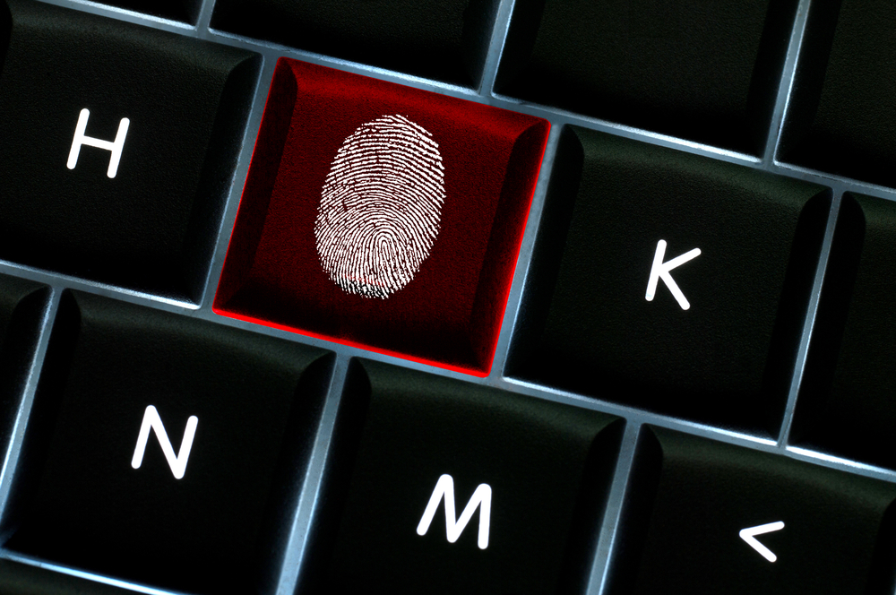 Online,Crime,Scene,Concept,With,The,Fingerprint,Left,On,A