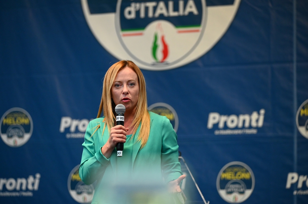 Giorgia,Meloni,Leader,Of,Fratelli,D&rsquo;italia,Party,During,Electoral,Rally