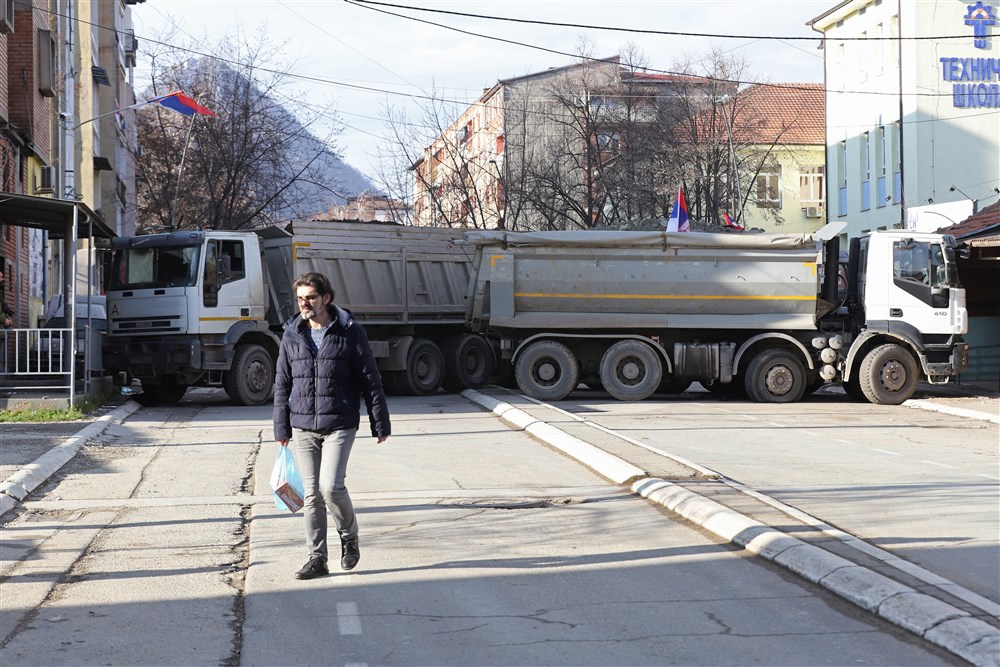 Roadblock at Northern Mitrovica