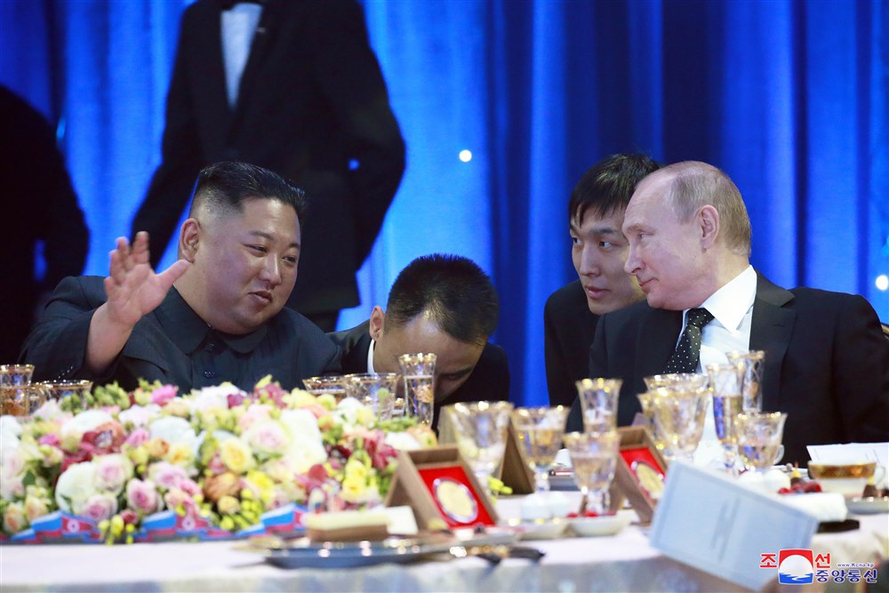 Russian President Vladimir Putin meets North Korean leader Kim Jong-un