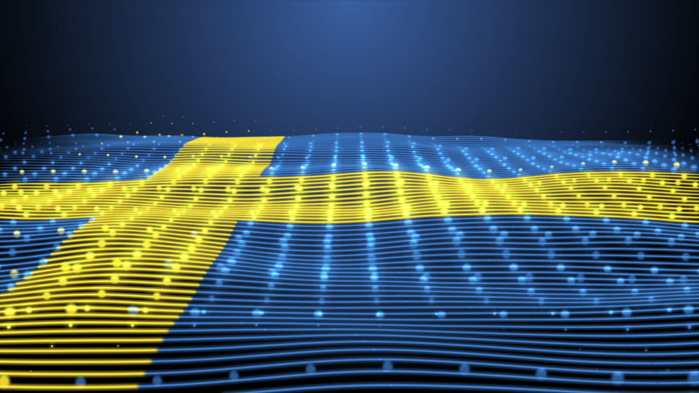 3d,Rendered,Abstract,Glowing,Particles,Digital,Abstract,Lines,Flag,Of