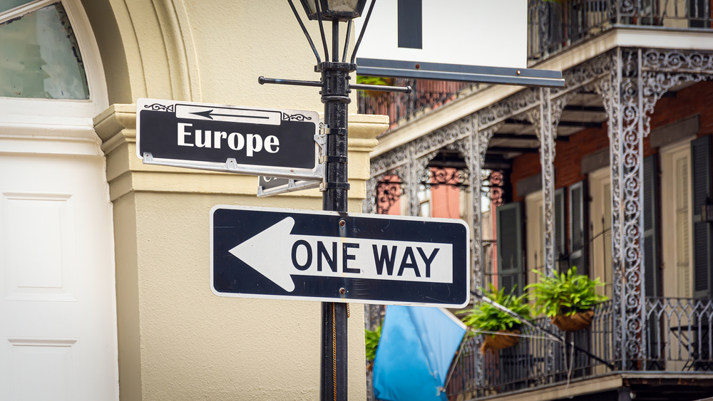 Street,Sign,The,Direction,Way,To,Europe