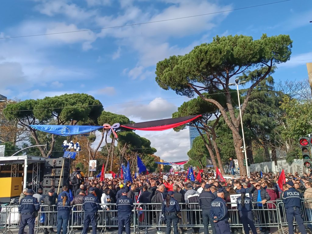 tirana protest