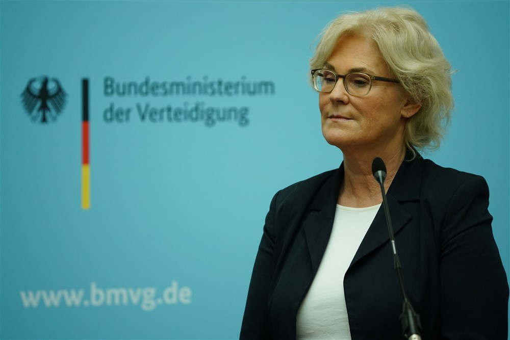 German Defense Minister Christine Lambrecht comments on Puma infantry fighting vehicle